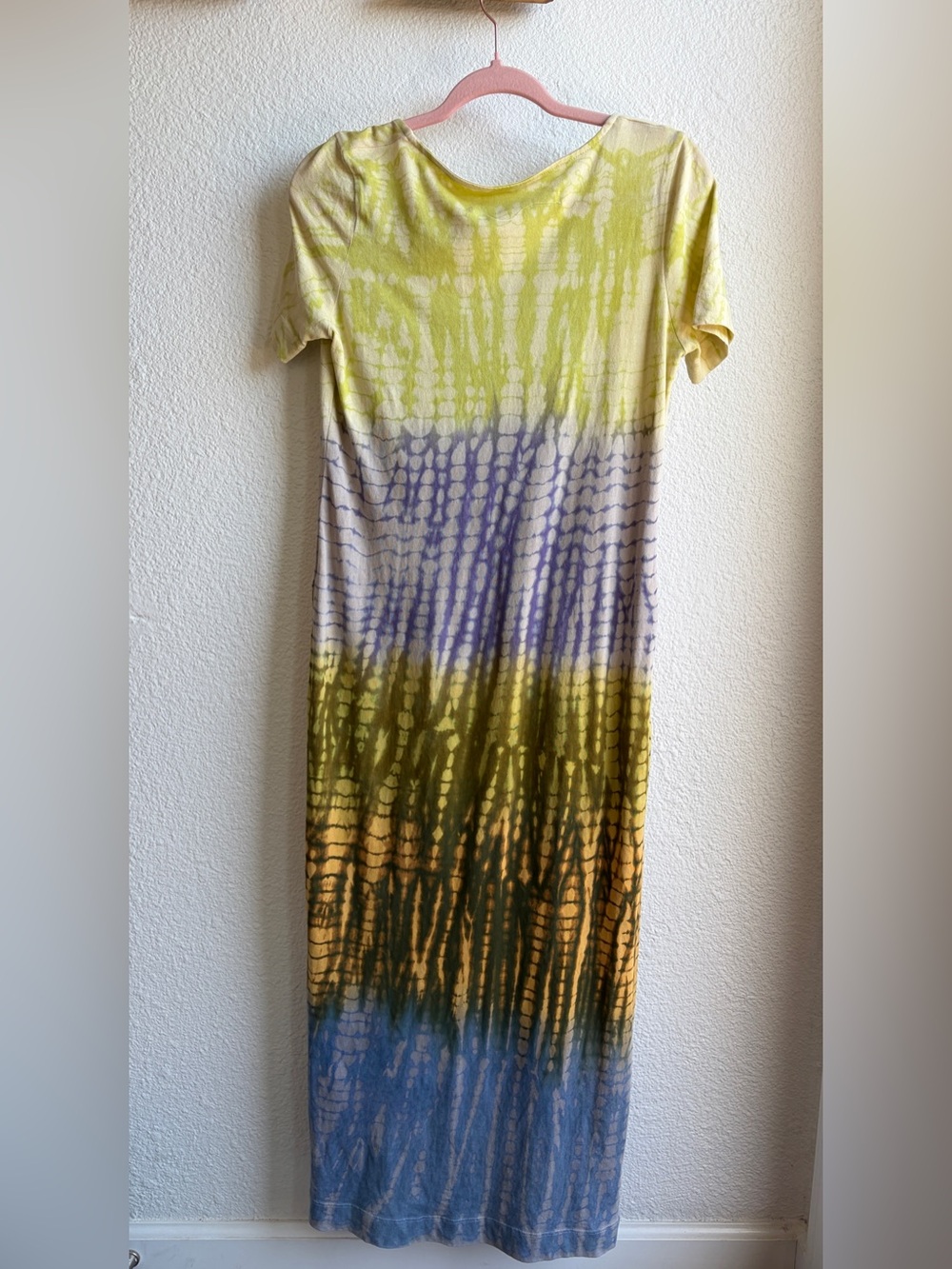 Raquel Allegra Christy Dress in Moss Lavender Tie Dye XS - Picture 3 of 7